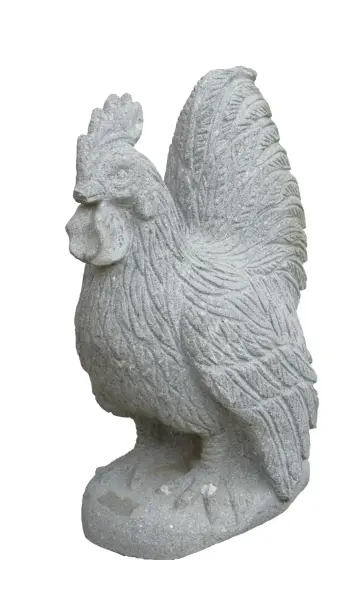 Product image of the product “Rooster, 50cm height and made of Riverstone ”